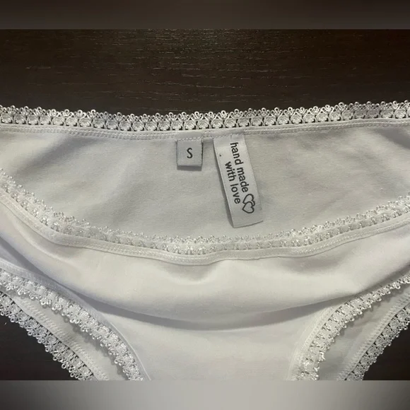 Bikini Handmade Panty White S - Picture 4 of 4